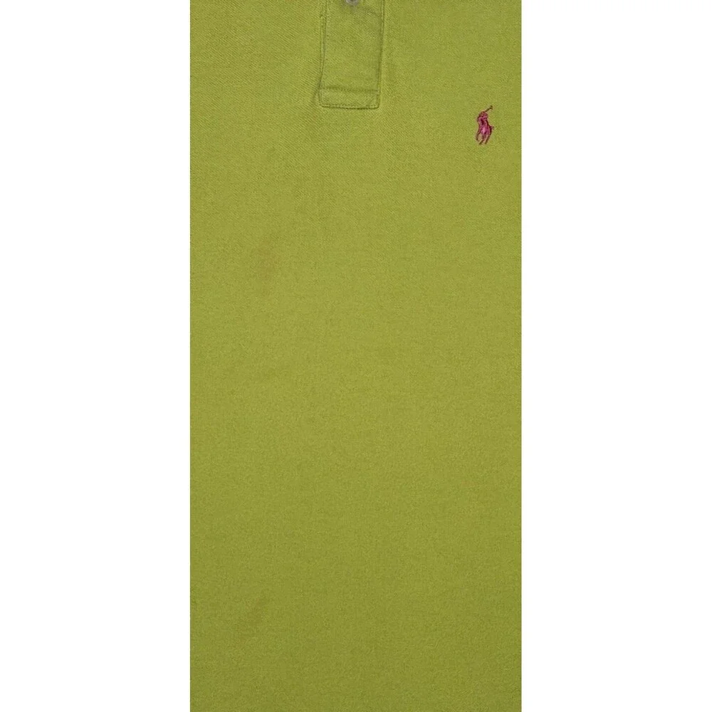 Polo Ralph Lauren Vtg Lime Green Preppy Golf Tennis Lg Vhtf